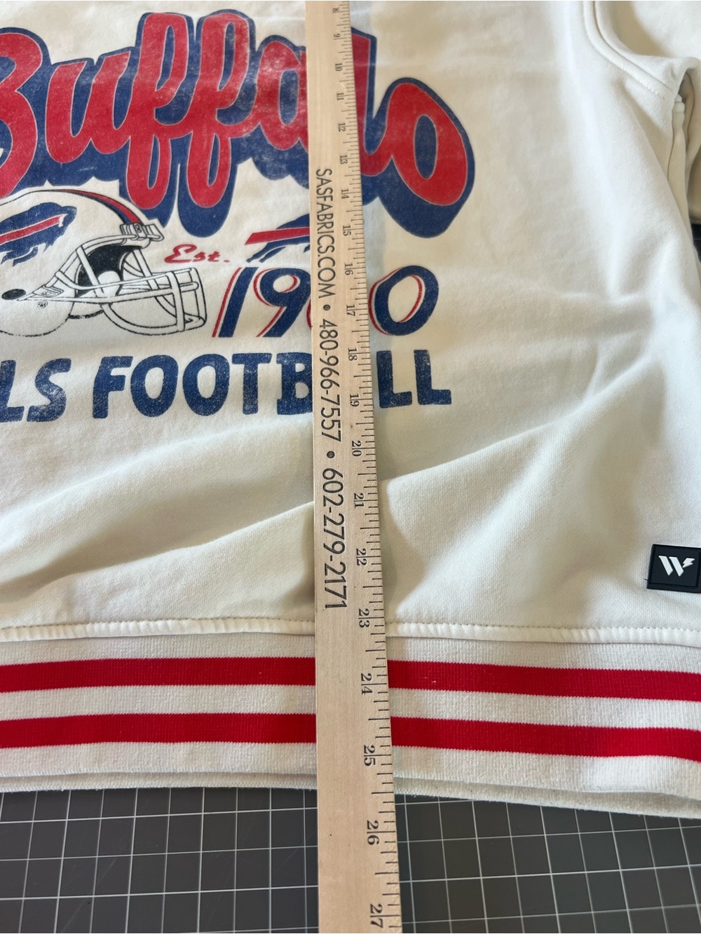 Buffalo Graphic Crewneck Sweatshirt - White/Red/Blue - Picture 9 of 10